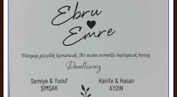 Davetlimsiniz Ebru Şimşak & Emre Aydın Evleniyoruz