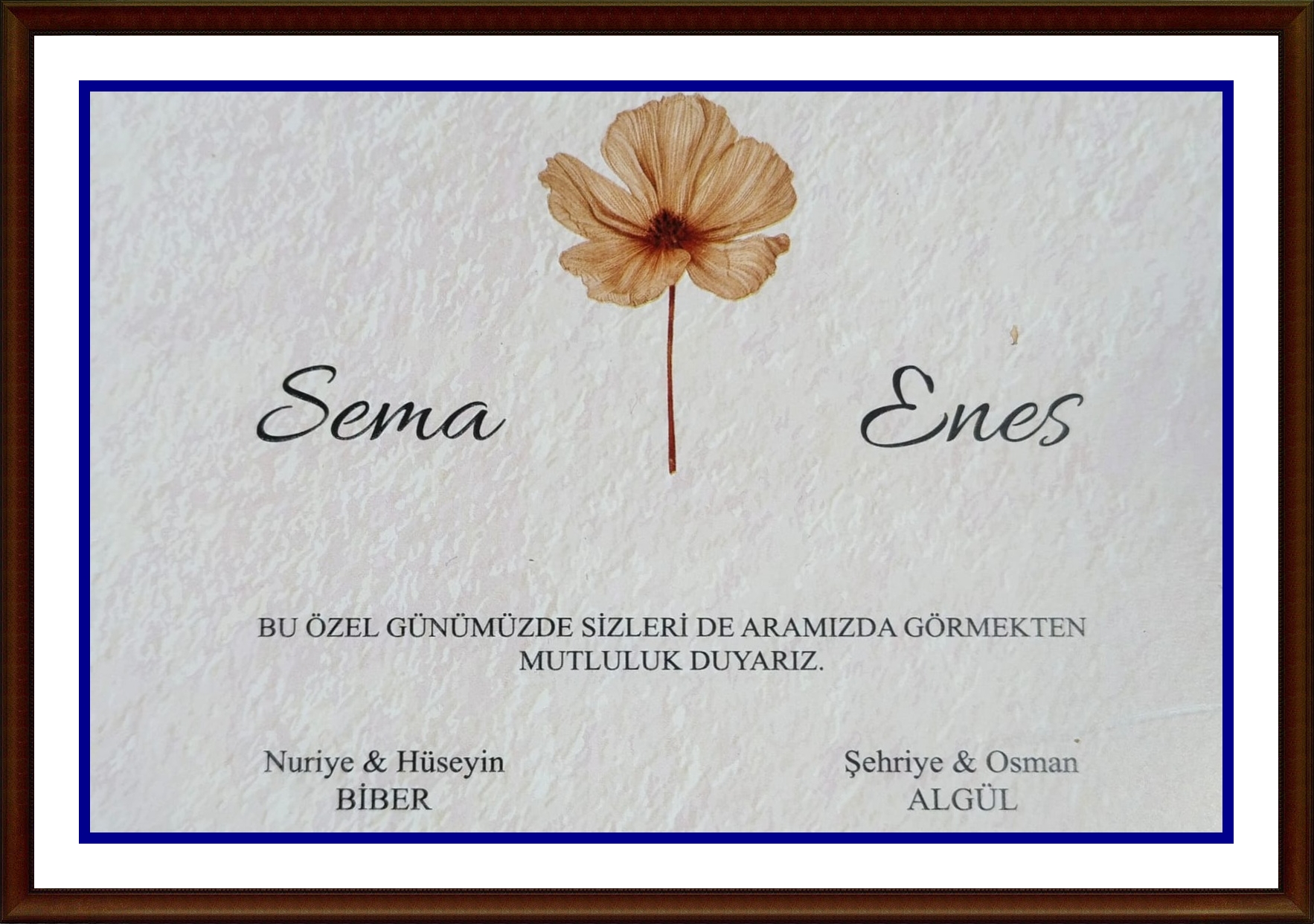 Davetlimsiniz Sema Biber & Enes Algül Evleniyoruz