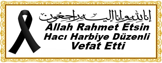 Allah Rahmet Etsin Hacı Harbiye Düzenli Vefat Etti