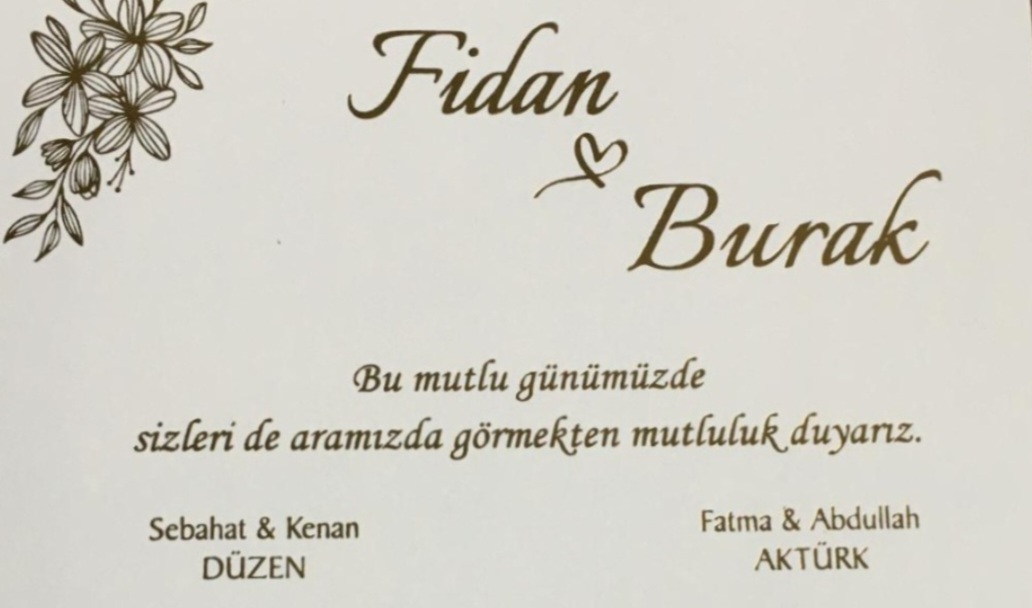 Davetlimsiniz Fidan Düzen & Burak Aktürk Evleniyoruz 